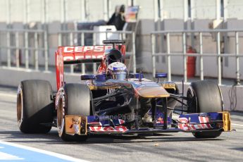 World © Octane Photographic Ltd. Formula 1 Winter testing, Barcelona – Circuit de Catalunya, 20th February 2013. Toro Rosso STR8, Daniel Ricciardo. Digital Ref: