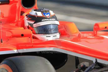 World © Octane Photographic Ltd. Formula 1 Winter testing, Barcelona – Circuit de Catalunya, 20th February 2013. Marussia MR02, Max Chilton. Digital Ref: