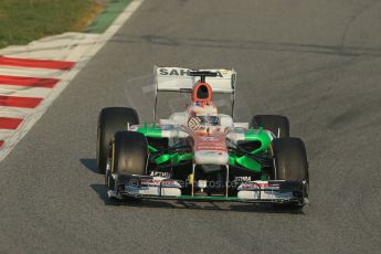 World © Octane Photographic Ltd. Formula 1 Winter testing, Barcelona – Circuit de Catalunya, 20th February 2013. Sahara Force India VJM06 – Paul di Resta. Digital Ref: