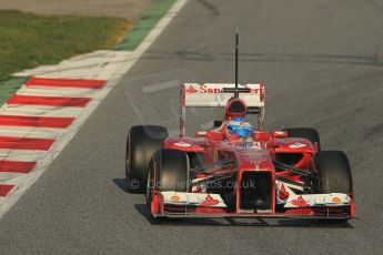 World © Octane Photographic Ltd. Formula 1 Winter testing, Barcelona – Circuit de Catalunya, 20th February 2013. Ferrari F138 – Fernando Alonso. Digital Ref: