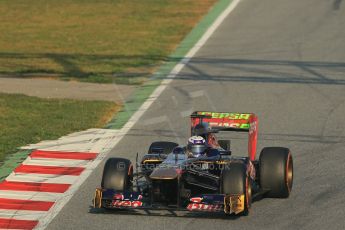 World © Octane Photographic Ltd. Formula 1 Winter testing, Barcelona – Circuit de Catalunya, 20th February 2013. Toro Rosso STR8, Daniel Ricciardo. Digital Ref: