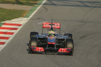 World © Octane Photographic Ltd. Formula 1 Winter testing, Barcelona – Circuit de Catalunya, 20th February 2013. Vodafone McLaren Mercedes MP4/28. Sergio Perez. Digital Ref: