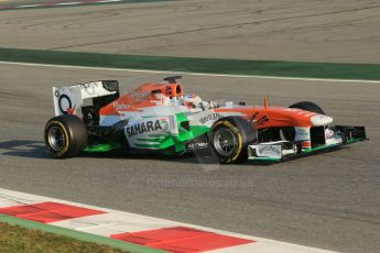 World © Octane Photographic Ltd. Formula 1 Winter testing, Barcelona – Circuit de Catalunya, 20th February 2013. Sahara Force India VJM06 – Paul di Resta. Digital Ref: