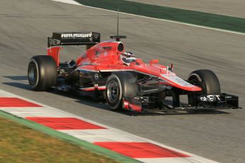 World © Octane Photographic Ltd. Formula 1 Winter testing, Barcelona – Circuit de Catalunya, 20th February 2013. Marussia MR02, Max Chilton. Digital Ref: