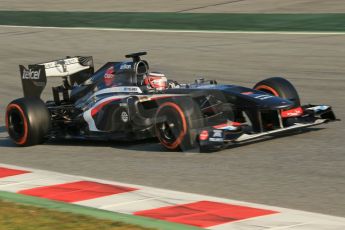 World © Octane Photographic Ltd. Formula 1 Winter testing, Barcelona – Circuit de Catalunya, 20th February 2013. Sauber C32, Nico Hulkenberg. Digital Ref: