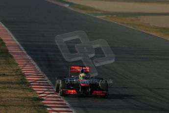 World © Octane Photographic Ltd. Formula 1 Winter testing, Barcelona – Circuit de Catalunya, 20th February 2013. Vodafone McLaren Mercedes MP4/28. Sergio Perez. Digital Ref: