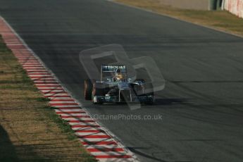 World © Octane Photographic Ltd. Formula 1 Winter testing, Barcelona – Circuit de Catalunya, 20th February 2013. Mercedes AMG Petronas F1 W04, Lewis Hamilton. Digital Ref: