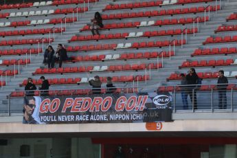 World © Octane Photographic Ltd. Formula 1 Winter testing, Barcelona – Circuit de Catalunya, 20th February 2013. Pedro de la Rosa fans. Digital Ref: