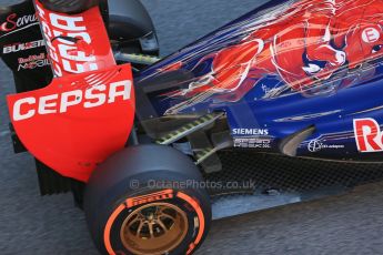 World © Octane Photographic Ltd. Formula 1 Winter testing, Barcelona – Circuit de Catalunya, 20th February 2013. Toro Rosso STR8, Daniel Ricciardo. Digital Ref: