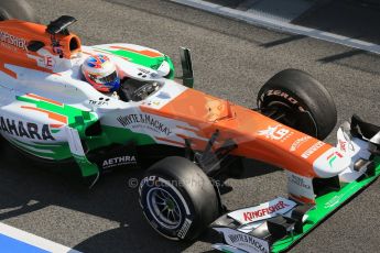 World © Octane Photographic Ltd. Formula 1 Winter testing, Barcelona – Circuit de Catalunya, 20th February 2013. Sahara Force India VJM06 – Paul di Resta. Digital Ref: