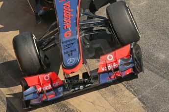 World © Octane Photographic Ltd. Formula 1 Winter testing, Barcelona – Circuit de Catalunya, 20th February 2013. Vodafone McLaren Mercedes MP4/28. Sergio Perez. Digital Ref: