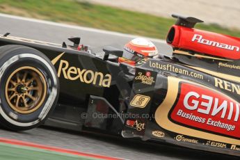 World © Octane Photographic Ltd. Formula 1 Winter testing, Barcelona – Circuit de Catalunya, 21st February 2013. Lotus E31, Romain Grosjean. Digital Ref: 0578cb7d2599