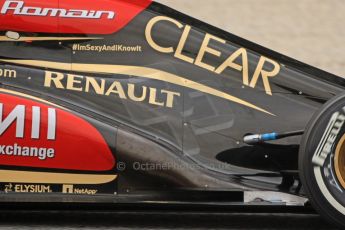 World © Octane Photographic Ltd. Formula 1 Winter testing, Barcelona – Circuit de Catalunya, 21st February 2013. Lotus E31, Romain Grosjean. Digital Ref: 0578cb7d2614