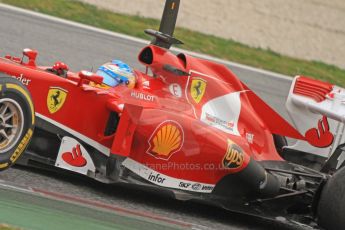 World © Octane Photographic Ltd. Formula 1 Winter testing, Barcelona – Circuit de Catalunya, 21st February 2013. Ferrari F138 - Fernando Alonso. Digital Ref: 0578cb7d2627