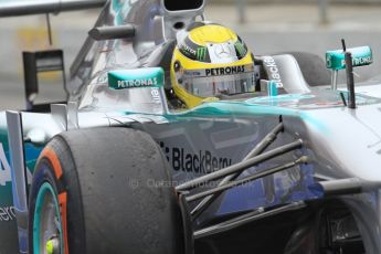 World © Octane Photographic Ltd. Formula 1 Winter testing, Barcelona – Circuit de Catalunya, 21st February 2013. Mercedes AMG Petronas F1 W04, Nico Rosberg. Digital Ref: 0578cb7d8859