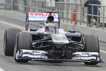 World © Octane Photographic Ltd. Formula 1 Winter testing, Barcelona – Circuit de Catalunya, 21st February 2013, morning sessions. Williams FW35, Pastor Maldonado. Digital Ref: 0578cb7d8881