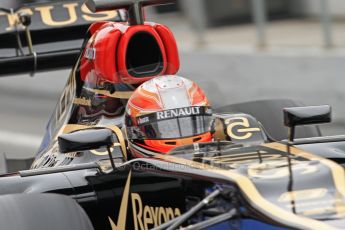 World © Octane Photographic Ltd. Formula 1 Winter testing, Barcelona – Circuit de Catalunya, 21st February 2013. Lotus E31, Romain Grosjean. Digital Ref: 0578cb7d8905