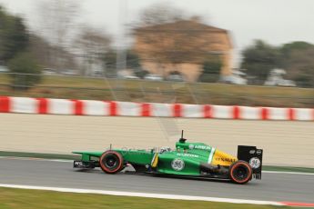World © Octane Photographic Ltd. Formula 1 Winter testing, Barcelona – Circuit de Catalunya, 21st February 2013. Caterham CT03, Giedo van de Garde.. Digital Ref: 0578cb7d9038