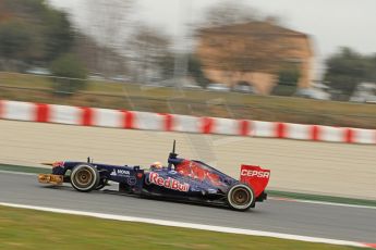 World © Octane Photographic Ltd. Formula 1 Winter testing, Barcelona – Circuit de Catalunya, 21st February 2013. Toro Rosso STR8, Jean-Eric Vergne. Digital Ref: 0578cb7d9047