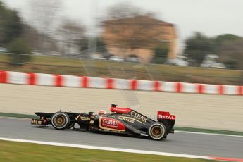 World © Octane Photographic Ltd. Formula 1 Winter testing, Barcelona – Circuit de Catalunya, 21st February 2013. Lotus E31, Romain Grosjean. Digital Ref: 0578cb7d9054