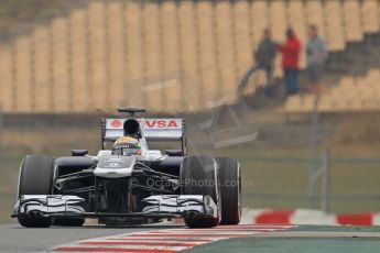 World © Octane Photographic Ltd. Formula 1 Winter testing, Barcelona – Circuit de Catalunya, 21st February 2013, morning sessions. Williams FW35, Pastor Maldonado. Digital Ref: 0578cb7d9080