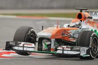 World © Octane Photographic Ltd. Formula 1 Winter testing, Barcelona – Circuit de Catalunya, 21st February 2013. Sahara Force India VJM06 – Adrian Sutil. Digital Ref: 0578cb7d9138