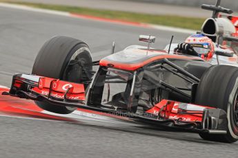 World © Octane Photographic Ltd. Formula 1 Winter testing, Barcelona – Circuit de Catalunya, 21st February 2013. Vodafone McLaren Mercedes MP4/28, Jenson Button. Digital Ref: 0578cb7d9174