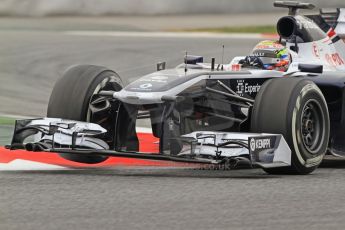 World © Octane Photographic Ltd. Formula 1 Winter testing, Barcelona – Circuit de Catalunya, 21st February 2013, morning sessions. Williams FW35, Pastor Maldonado. Digital Ref: 0578cb7d9181