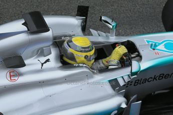 World © Octane Photographic Ltd. Formula 1 Winter testing, Barcelona – Circuit de Catalunya, 21st February 2013. Mercedes AMG Petronas F1 W04, Nico Rosberg. Digital Ref: 0578lw1d2814