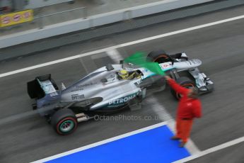 World © Octane Photographic Ltd. Formula 1 Winter testing, Barcelona – Circuit de Catalunya, 21st February 2013. Mercedes AMG Petronas F1 W04, Nico Rosberg. Digital Ref: 0578lw1d2820