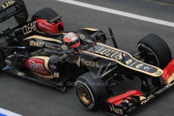 World © Octane Photographic Ltd. Formula 1 Winter testing, Barcelona – Circuit de Catalunya, 21st February 2013. Lotus E31, Romain Grosjean. Digital Ref: 0578lw1d2923