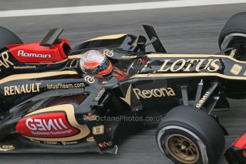 World © Octane Photographic Ltd. Formula 1 Winter testing, Barcelona – Circuit de Catalunya, 21st February 2013. Lotus E31, Romain Grosjean. Digital Ref: 0578lw1d3016