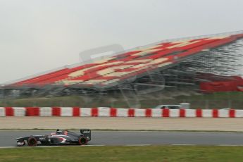 World © Octane Photographic Ltd. Formula 1 Winter testing, Barcelona – Circuit de Catalunya, 21st February 2013. Sauber C32, Nico Hulkenberg. Digital Ref: 0578lw1d3527