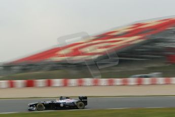 World © Octane Photographic Ltd. Formula 1 Winter testing, Barcelona – Circuit de Catalunya, 21st February 2013, morning sessions. Williams FW35, Pastor Maldonado. Digital Ref: 0578lw1d3543