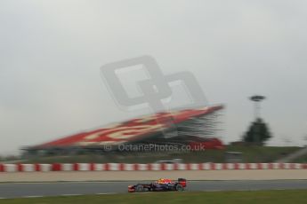 World © Octane Photographic Ltd. Formula 1 Winter testing, Barcelona – Circuit de Catalunya, 21st February 2013. Infiniti Red Bull Racing RB9, Mark Webber. Digital Ref: 0578lw1d3556