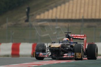 World © Octane Photographic Ltd. Formula 1 Winter testing, Barcelona – Circuit de Catalunya, 21st February 2013. Toro Rosso STR8, Jean-Eric Vergne. Digital Ref: 0578lw1d3689