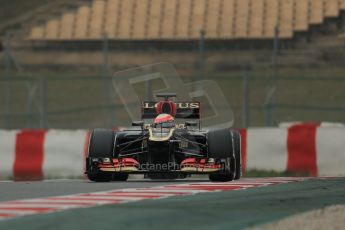 World © Octane Photographic Ltd. Formula 1 Winter testing, Barcelona – Circuit de Catalunya, 21st February 2013. Lotus E31, Romain Grosjean. Digital Ref: 0578lw1d3700