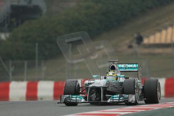 World © Octane Photographic Ltd. Formula 1 Winter testing, Barcelona – Circuit de Catalunya, 21st February 2013. Mercedes AMG Petronas F1 W04, Nico Rosberg. Digital Ref: 0578lw1d3743