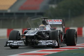 World © Octane Photographic Ltd. Formula 1 Winter testing, Barcelona – Circuit de Catalunya, 21st February 2013, morning sessions. Williams FW35, Pastor Maldonado. Digital Ref: 0578lw1d3784