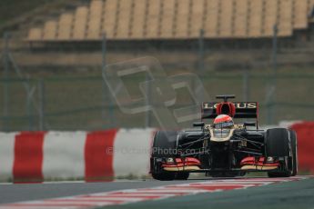 World © Octane Photographic Ltd. Formula 1 Winter testing, Barcelona – Circuit de Catalunya, 21st February 2013. Lotus E31, Romain Grosjean. Digital Ref: 0578lw1d3787