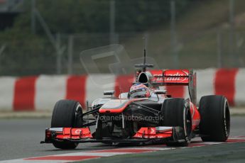 World © Octane Photographic Ltd. Formula 1 Winter testing, Barcelona – Circuit de Catalunya, 21st February 2013. Vodafone McLaren Mercedes MP4/28, Jenson Button. Digital Ref: 0578lw1d3898