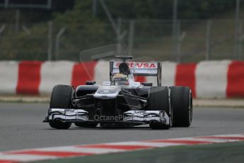 World © Octane Photographic Ltd. Formula 1 Winter testing, Barcelona – Circuit de Catalunya, 21st February 2013, morning sessions. Williams FW35, Pastor Maldonado. Digital Ref: 0578lw1d3913