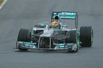 World © Octane Photographic Ltd. Formula 1 Winter testing, Barcelona – Circuit de Catalunya, 22nd February 2013. Mercedes AMG Petronas F1 W04, Lewis Hamilton. Digital Ref: 0579cb1d4320