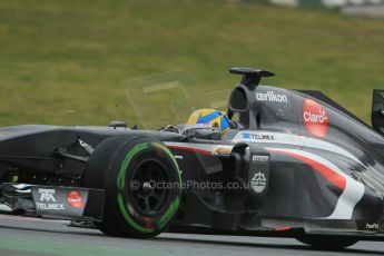 World © Octane Photographic Ltd. Formula 1 Winter testing, Barcelona – Circuit de Catalunya, 22nd February 2013. Sauber C32, Esteban Gutierrez. Digital Ref: 0579cb1d4464