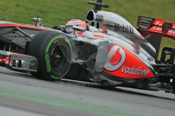 World © Octane Photographic Ltd. Formula 1 Winter testing, Barcelona – Circuit de Catalunya, 22nd February 2013. Vodafone McLaren Mercedes MP4/28. Jenson Button. Digital Ref: 0579cb1d4572