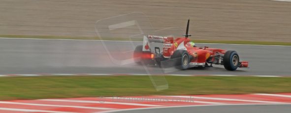 World © Octane Photographic Ltd. Formula 1 Winter testing, Barcelona – Circuit de Catalunya, 22nd February 2013. Ferrari F138 – Felipe Massa. Digital Ref: 0579cb7d0016