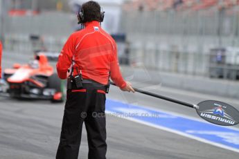 World © Octane Photographic Ltd. Formula 1 Winter testing, Barcelona – Circuit de Catalunya, 22nd February 2013. Marussia MR02, Max Chilton. Digital Ref: 0579cb7d9280