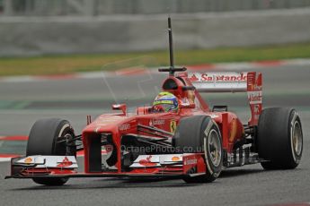 World © Octane Photographic Ltd. Formula 1 Winter testing, Barcelona – Circuit de Catalunya, 22nd February 2013. Ferrari F138 – Felipe Massa. Digital Ref: 0579cb7d9412