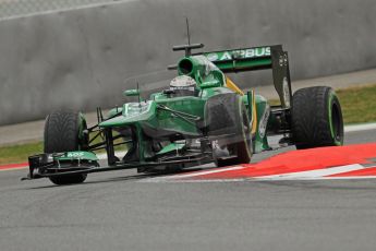 World © Octane Photographic Ltd. Formula 1 Winter testing, Barcelona – Circuit de Catalunya, 22nd February 2013. Caterham CT03, Giedo van de Garde. Digital Ref: 0579cb7d9490