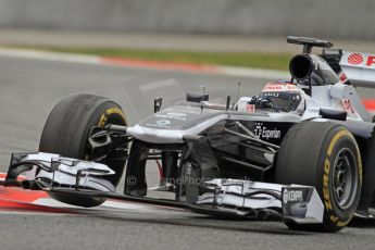 World © Octane Photographic Ltd. Formula 1 Winter testing, Barcelona – Circuit de Catalunya, 22nd February 2013, morning sessions. Williams FW35, Valterri Bottas. Digital Ref: 0579cb7d9530